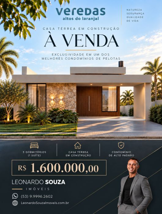Casa em Condomínio - Venda - Laranjal - Pelotas - RS